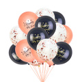 Multi Color Latex Fashion Round Standard Ballon 12 Zoll gedrucktes Roségold Happy New Year 2020 Set Lieferanten